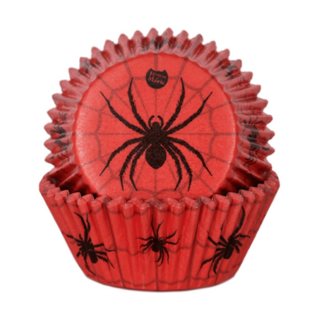48 forminhas de cupcake em formato de aranha