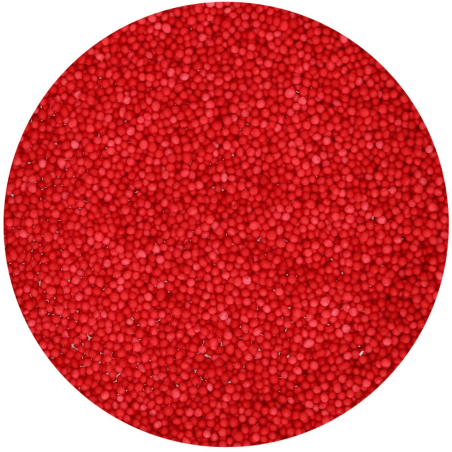 Mini pérolas de açúcar vermelho
