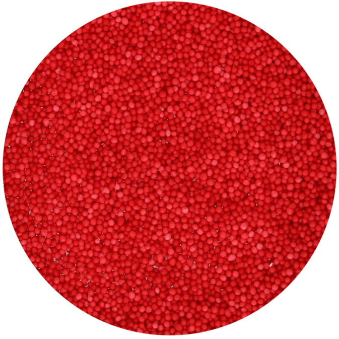 Mini pérolas de açúcar vermelho