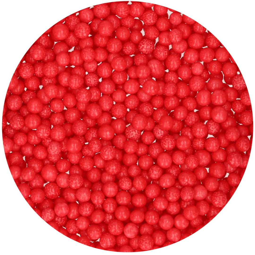 pérolas de açúcar vermelho para decoração de bolo