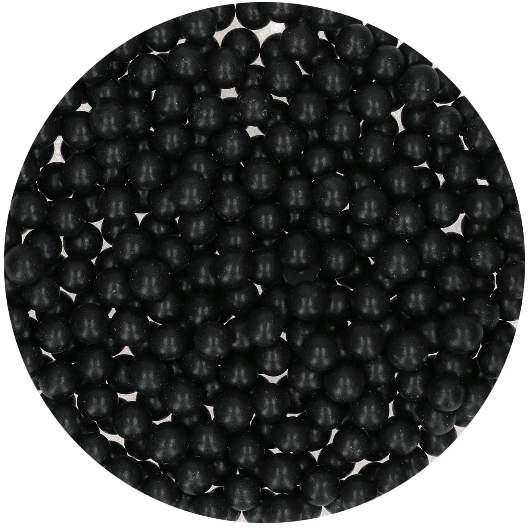 Pérolas de açúcar preto | Decoração de design de bolo