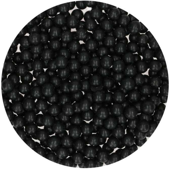 Pérolas de açúcar preto | Decoração de design de bolo
