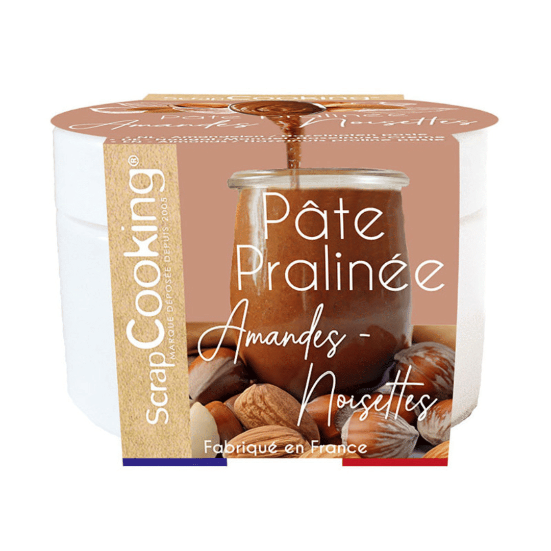 pasta de praliné de amêndoa e avelã pronta para uso