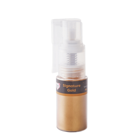 Spray Glitter Dourado Brilhante Rainbow Dust para Decoração de Bolo