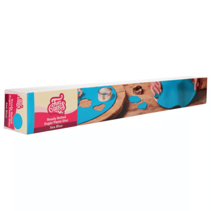 Rolo de pasta de açúcar, azul, para cupcakes, 36 cm