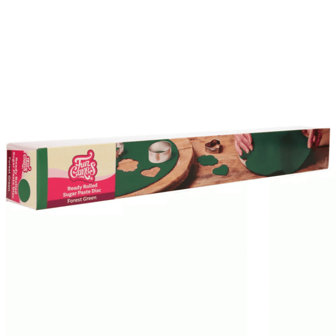 Rolo de pasta de açúcar verde funcakes