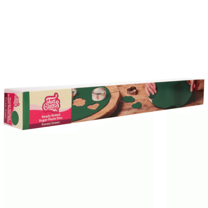 Rolo de pasta de açúcar verde funcakes
