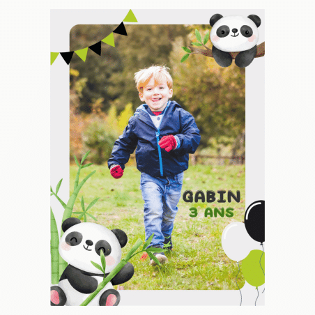 Foto comestível A4 Panda e bambu