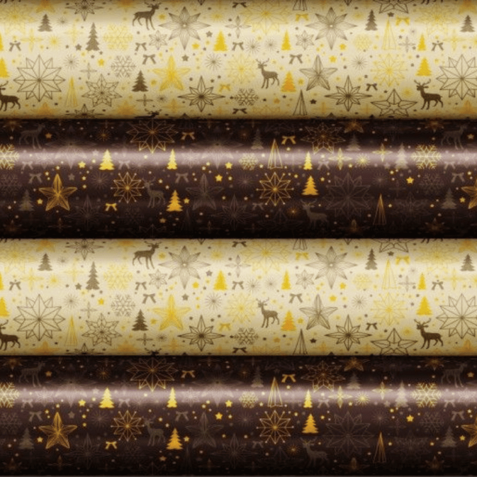 Transfer para chocolate de natal laranja e dourado