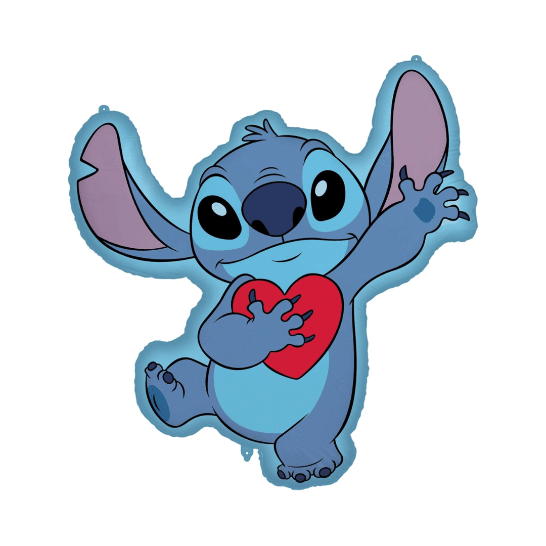 Balão metalizado gigante do Stitch para festas de aniversário - 78x86 cm