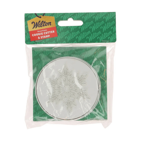 Emporte pièce flocon de neige plastique avec embosseur Wilton