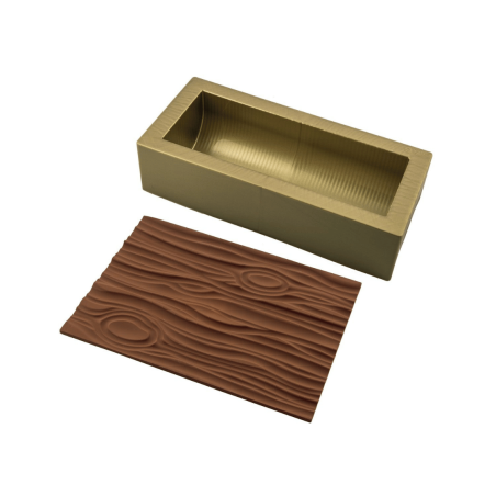 kit molde de silicone e tapete de mpressão para tronco de Natal Magic Wood
