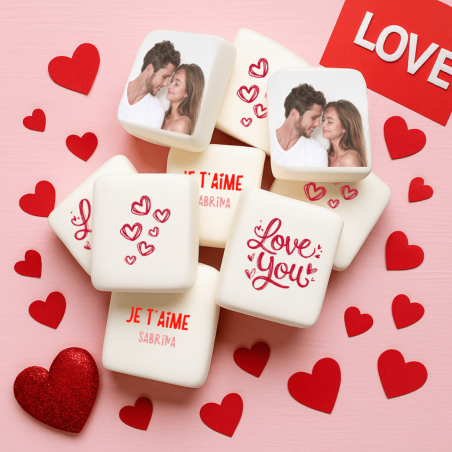 Marshmallows personalizados do Dia dos Namorados