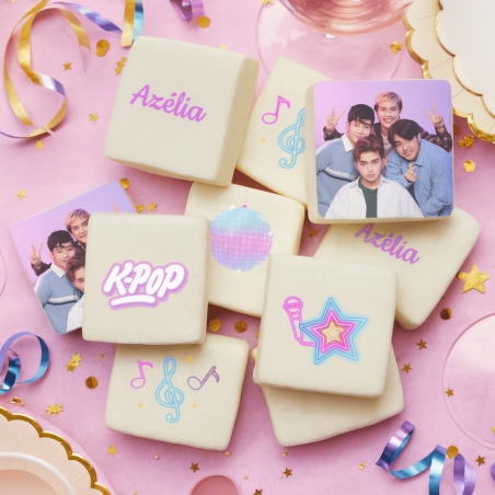 Marshmallows de aniversário com tema K-pop