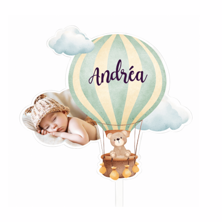 Topper de balão de ar quente para personalizar