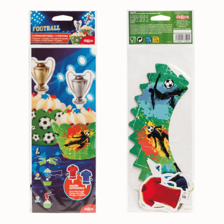Kit para decorar cupcakes de futebol