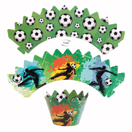 decoração de cupcake de futebol