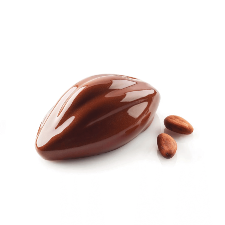 Entremet trompe l'oeil cacau com molde de silicone Silikomart