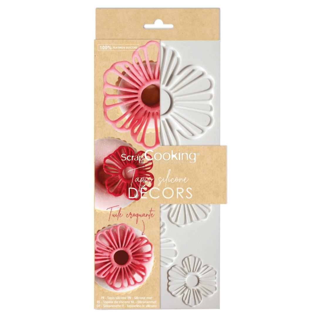 Tapis en silicone motifs fleurs
