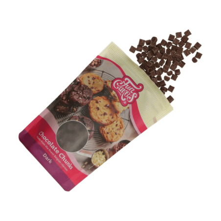 pedaços de chocolate amargo