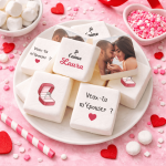 Pedido de casamento com marshmallows