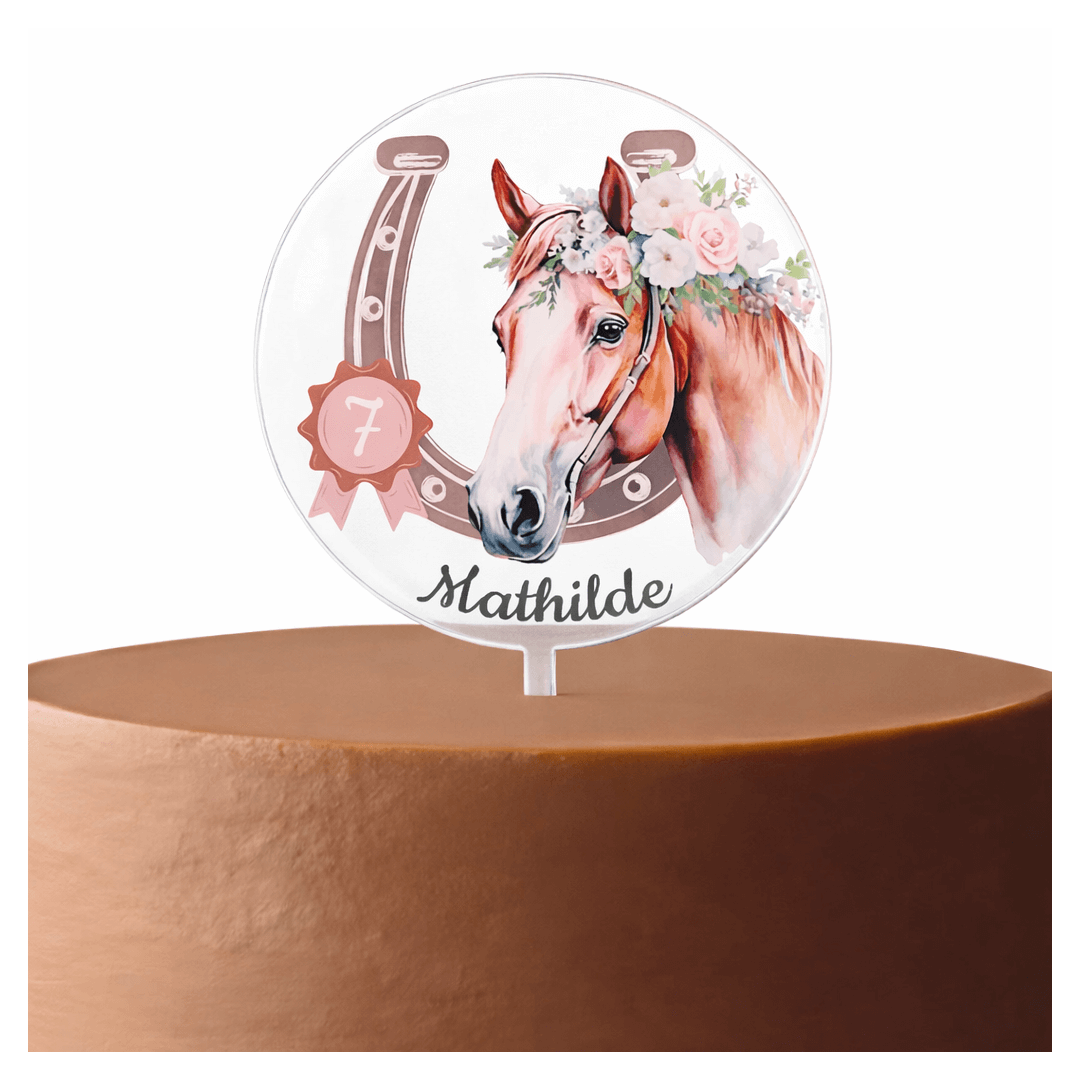Topo de bolo cavalgada personalizável