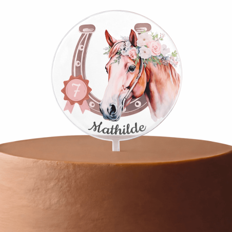 Topo de bolo cavalgada personalizável
