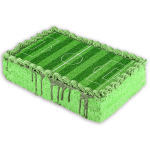 decoração de bolo em formato de estádio de futebol