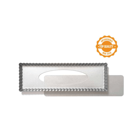 Forma retangular Decora para torta com base removível.