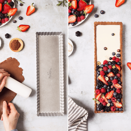forma de torta de frutas vermelhas