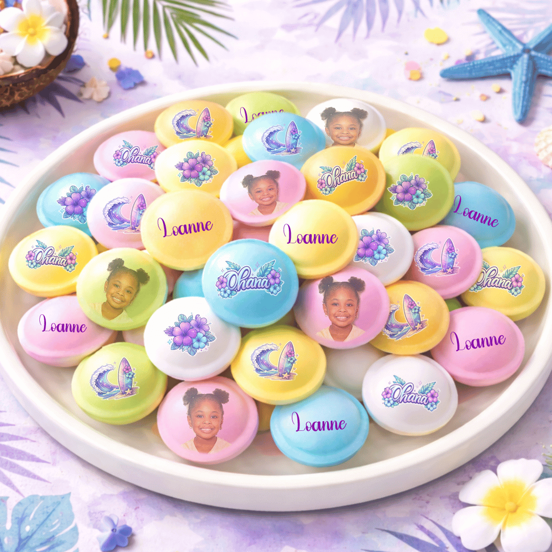 doces personalizados em formato de disco voador tropical para a família