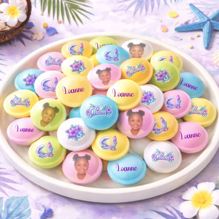 doces personalizados em formato de disco voador tropical para a família