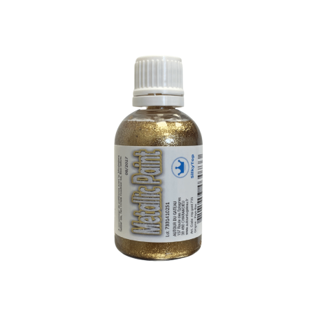 Corante alimentício Silkytop dourado com glitter para bolos