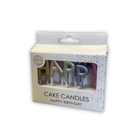 Kit bougie Happy Birthday multicolore effet ballon