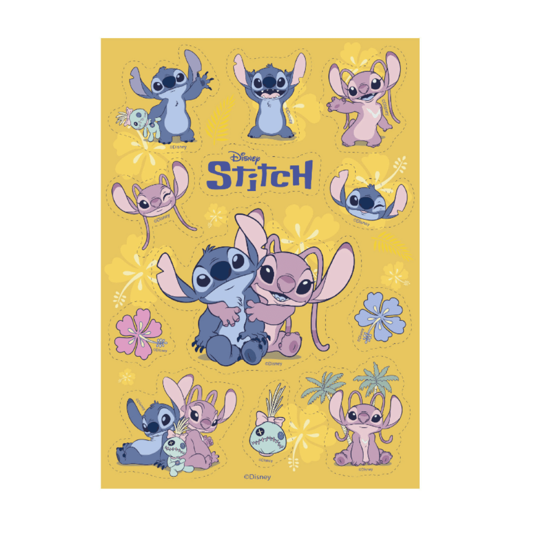 Azyme prédécoupé gâteau Stitch