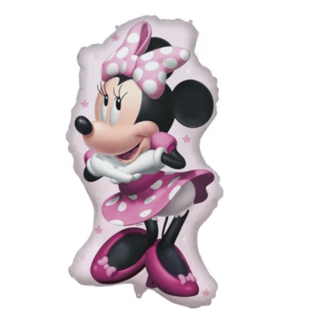Balão 3D para uma decoração de aniversário da Minnie Mouse de sucesso.