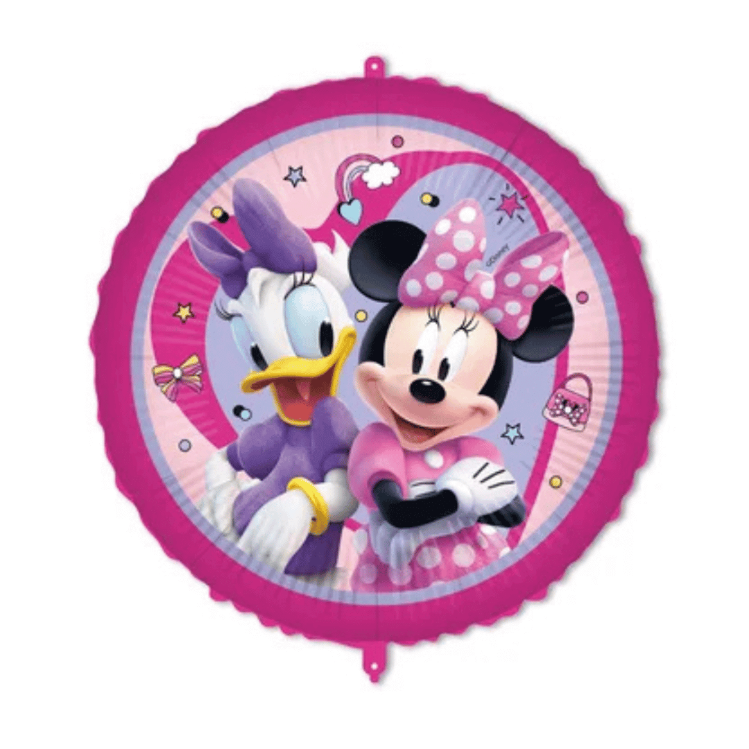 Balão de aniversário de alumínio da Minnie e da Margarida 46 cm