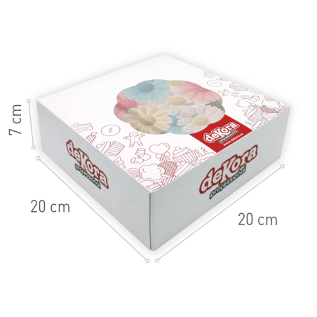 Flores de papel de arroz para decoração de bolos - 150 margaridas