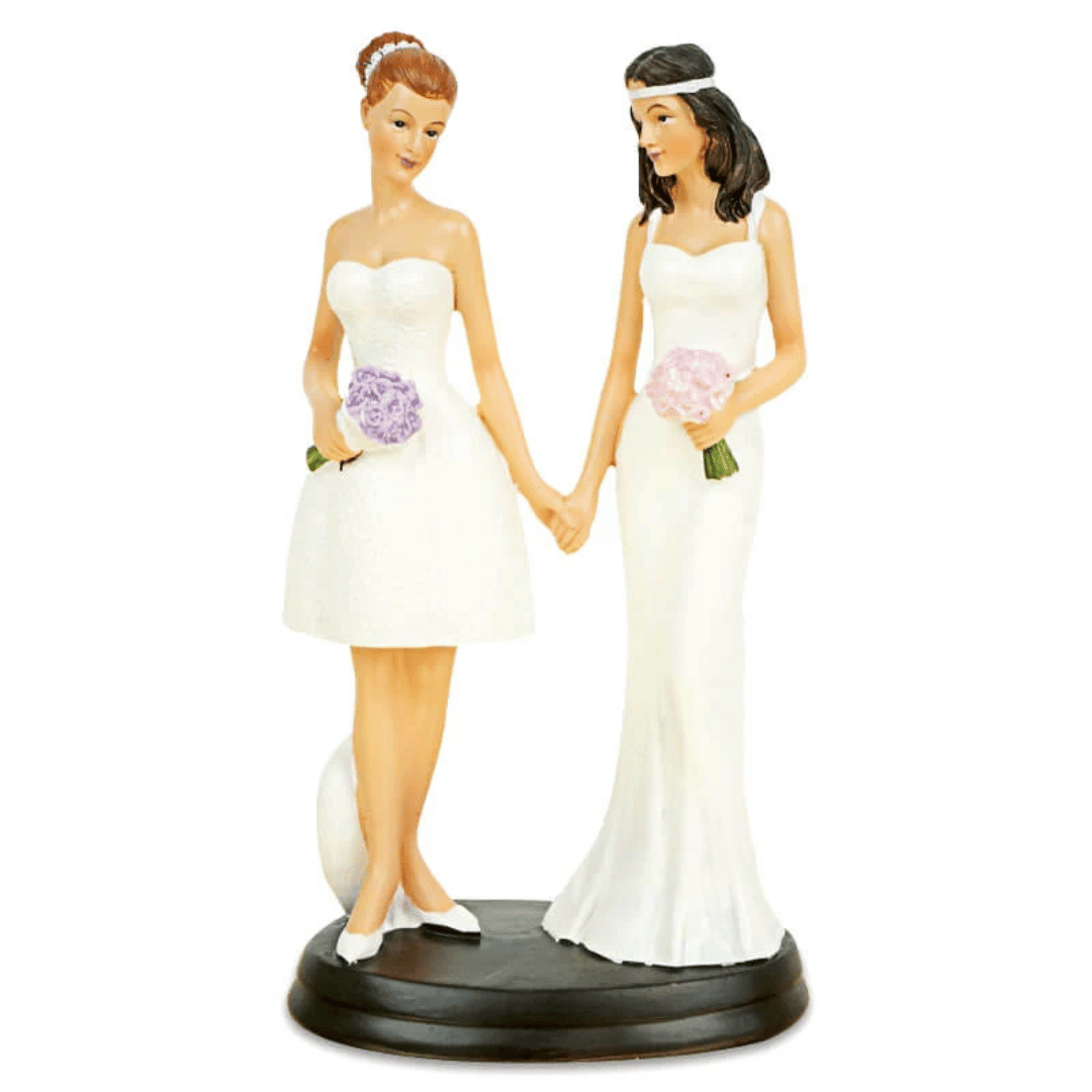 estatueta de casamento 2 mulheres