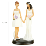 Figura de bolo de casamento com 2 polegadas de altura para mulheres