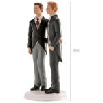 figura de bolo de casamento gay de altura