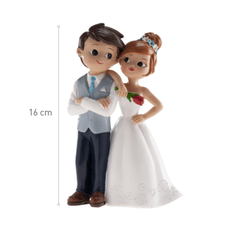 altura da estatueta do bolo de casamento
