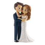 decoração de bolo de casamento em forma de estatueta
