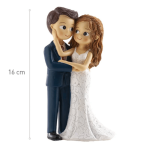 decoração de bolo de casamento em forma de estatueta