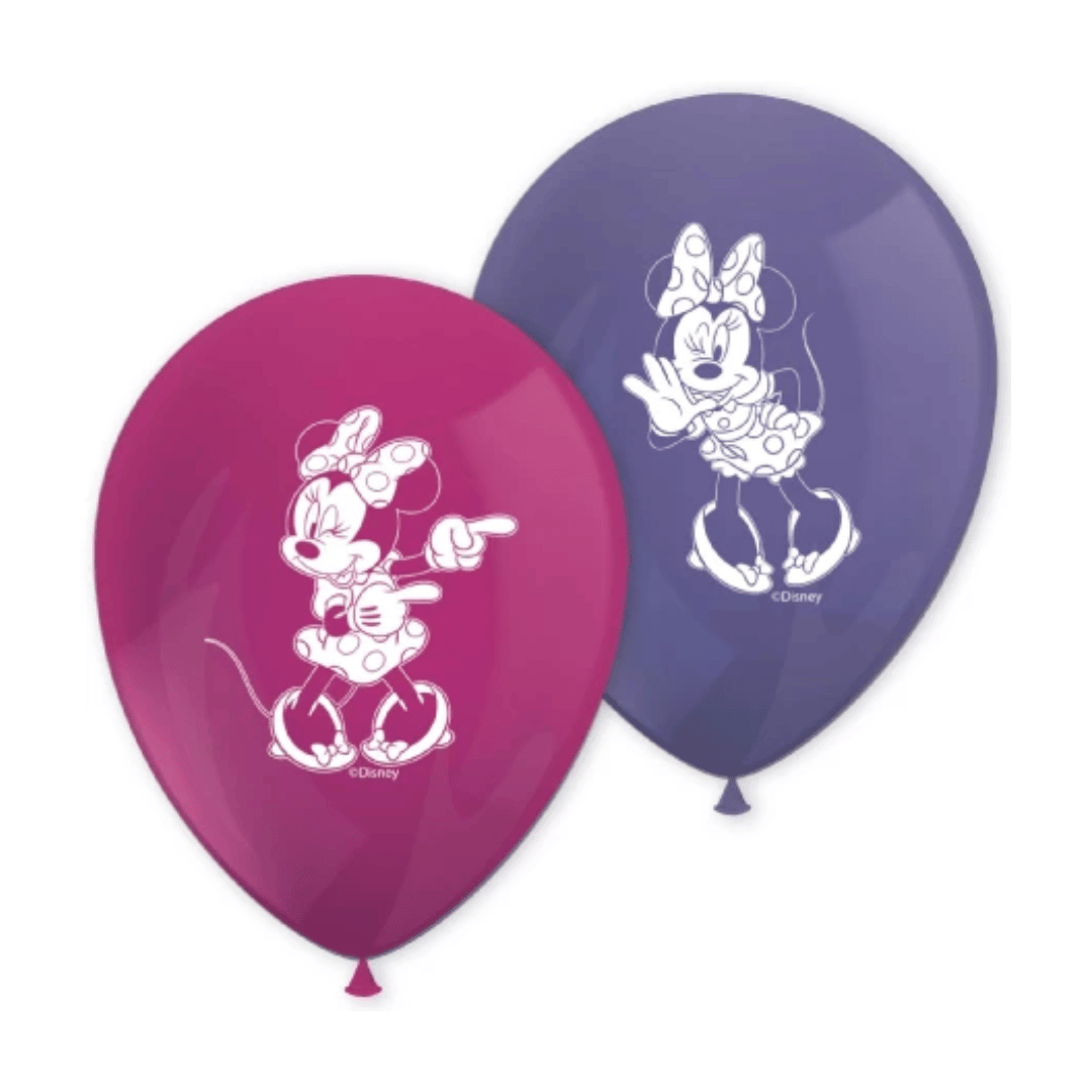 8 balões de látex da Minnie Mouse | Decorações fáceis para aniversário