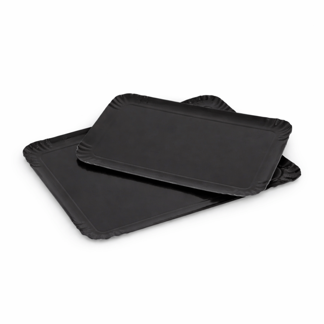 Bandejas para catering - pretas - conjunto de 2