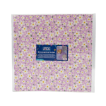 Bolo bento em papel manteiga com estampa floral.