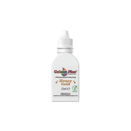 Corante solúvel em óleo para chocolate dourado, 25 ml, Sugarflair Colours
