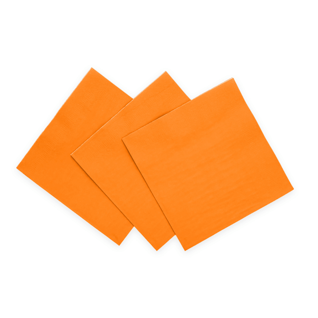 20 serviettes à dessert orange