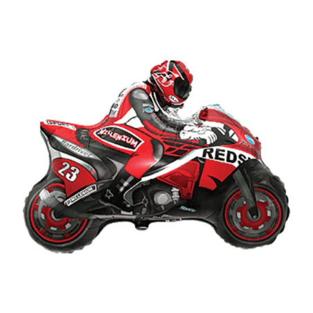 balão gigante em forma de motocicleta em 3D